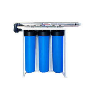 Triple Big Blue 20” Unit on a frame, with a UV